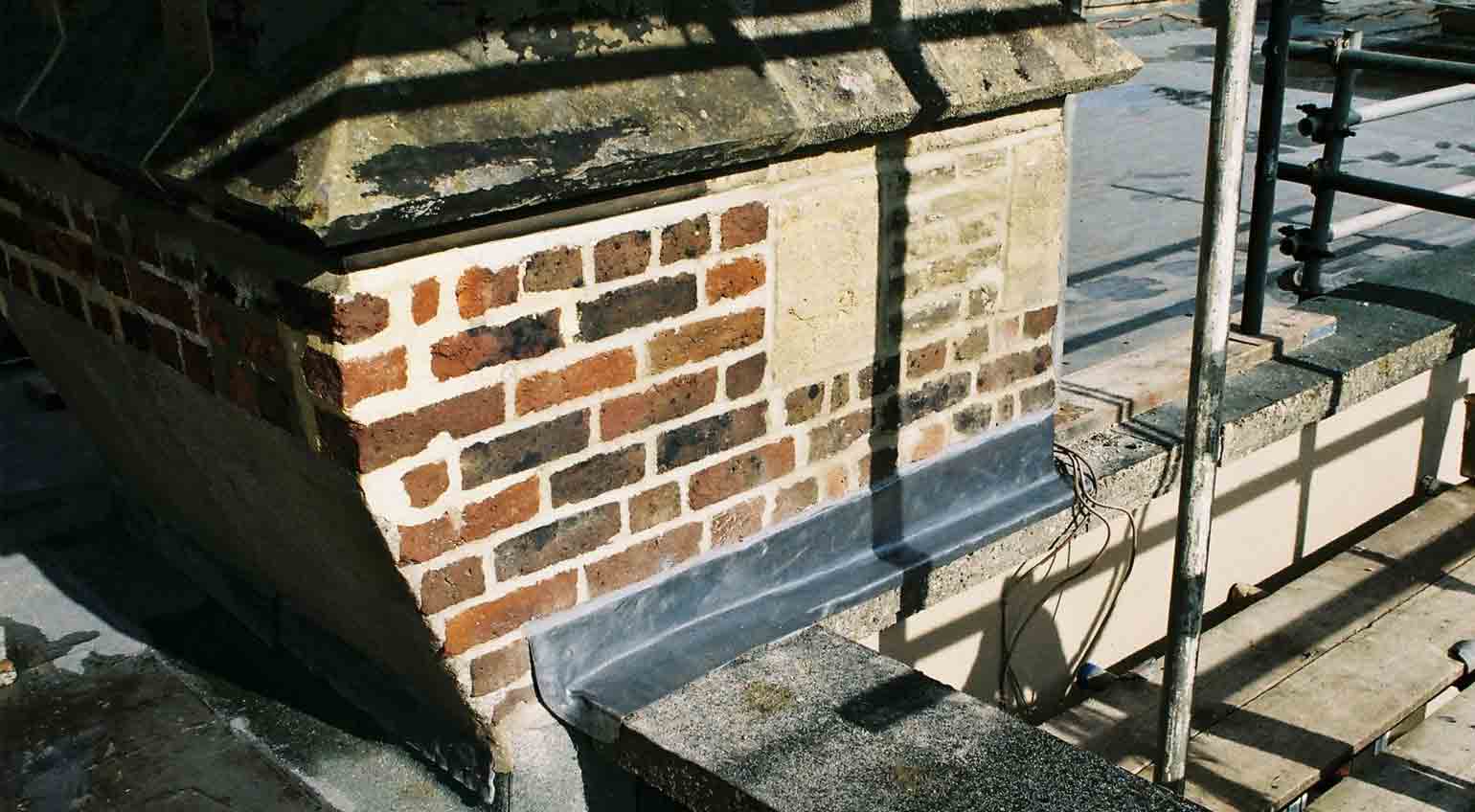 Damp chimney restored using Stormdry